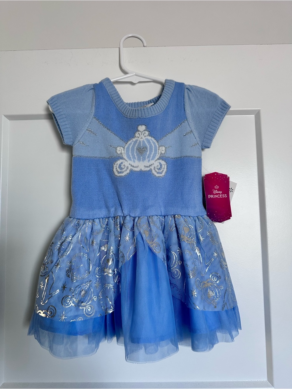 Disney Light Blue Princess Tulle Dress with Silver Accents